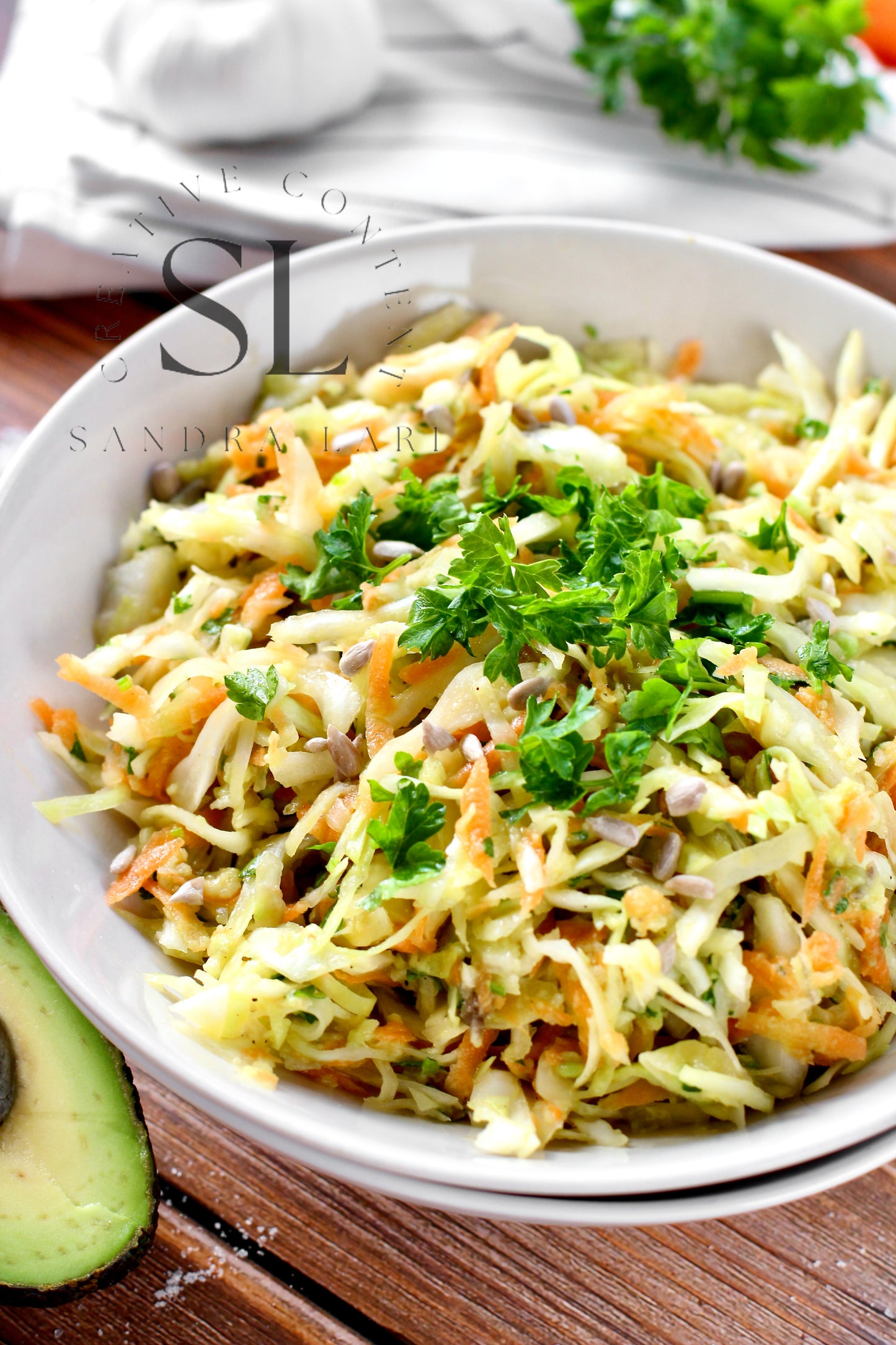 Creamy Avocado & Garlic Coleslaw - Set 4 of 4