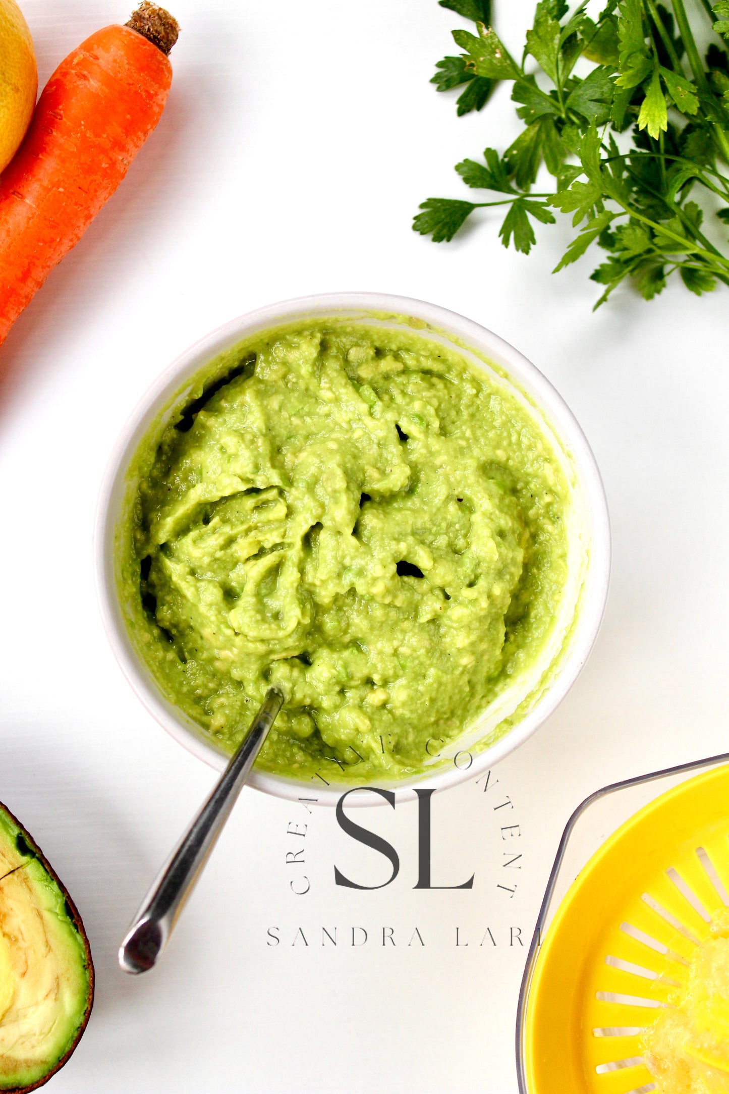 Creamy Avocado & Garlic Coleslaw - Set 4 of 4