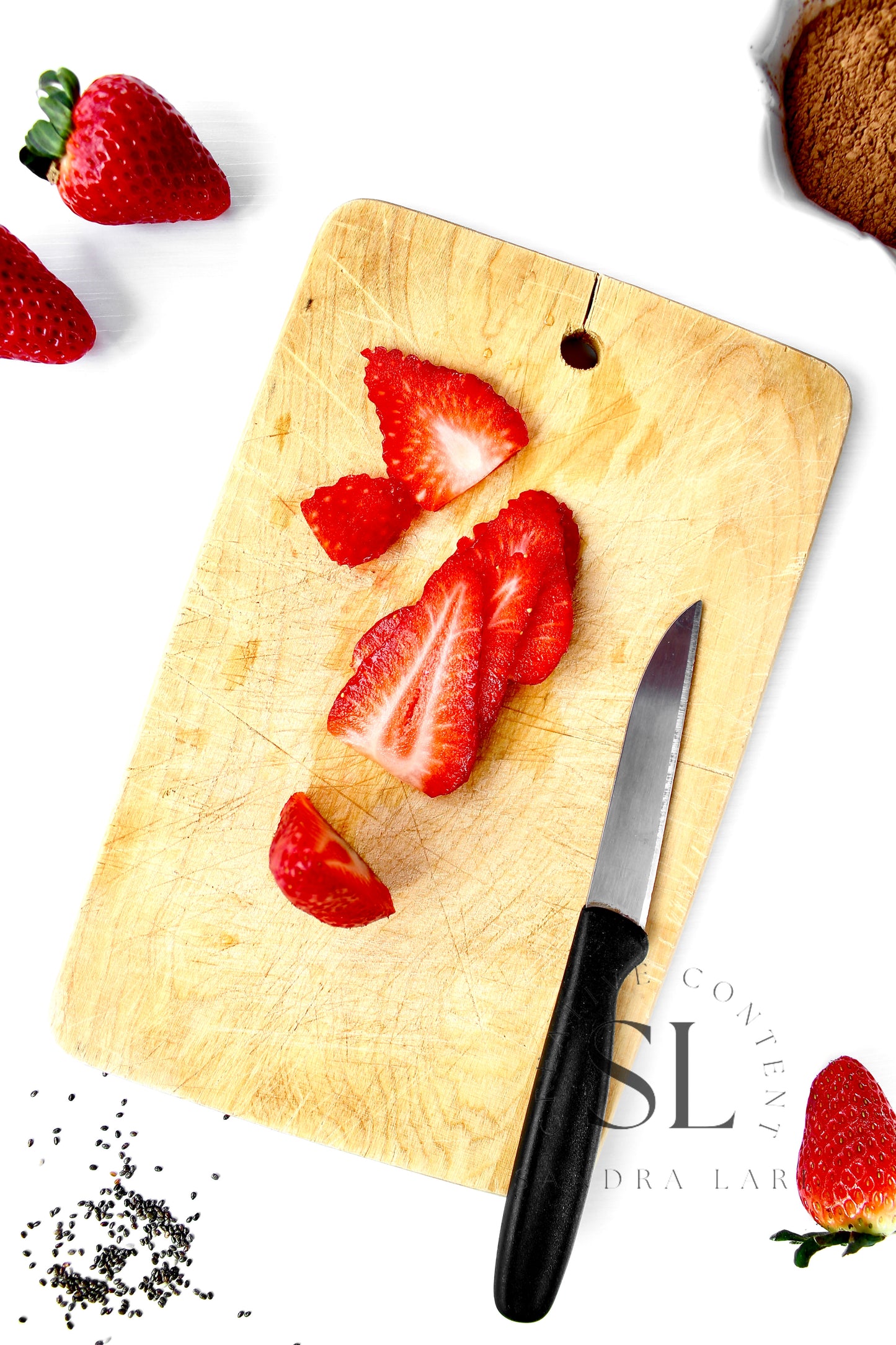 Raw Strawberry & Carob Chia Pudding - Set 3 of 3