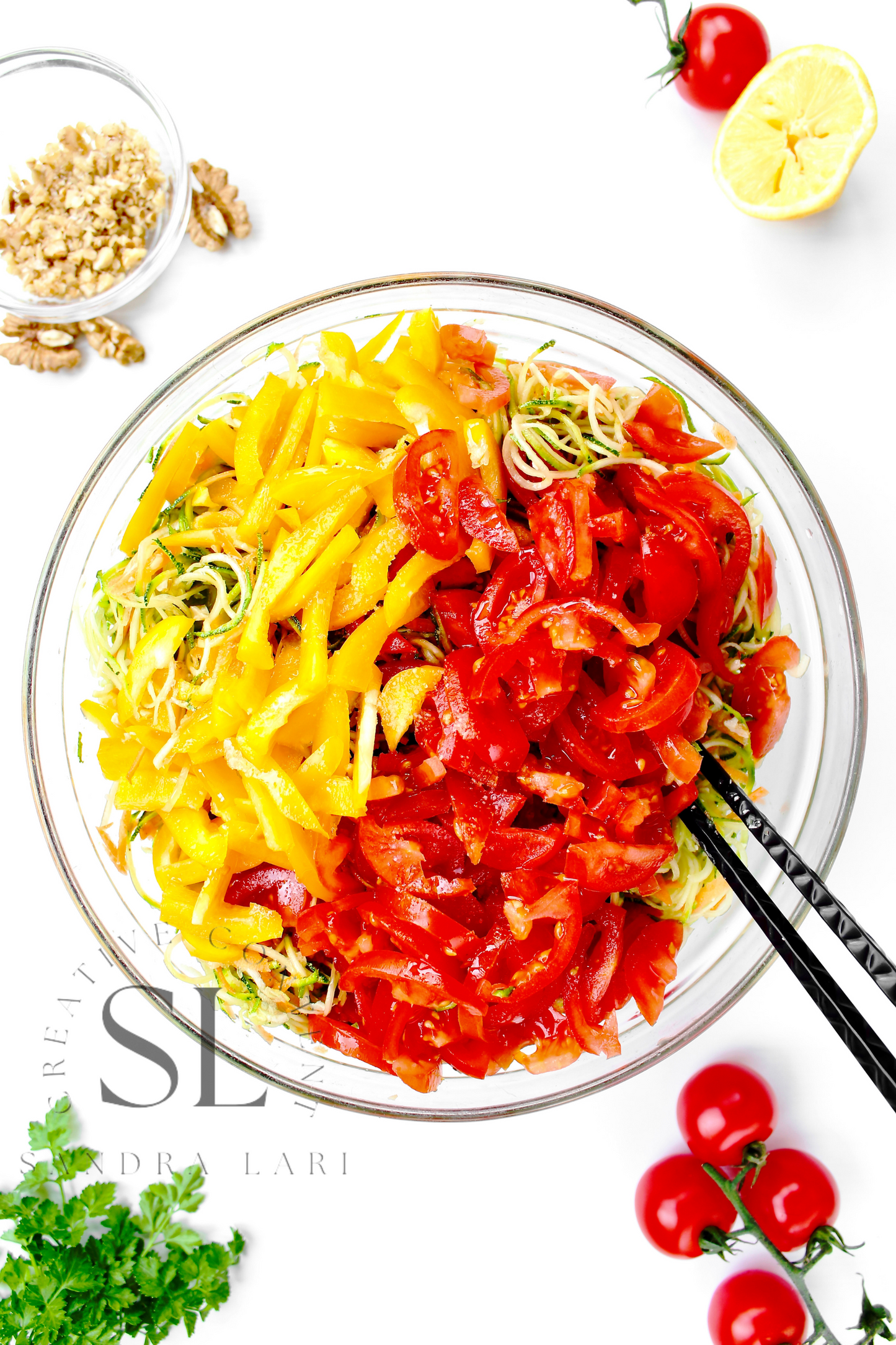 Raw Zucchini Spaghetti Salad - Set 2 of 3