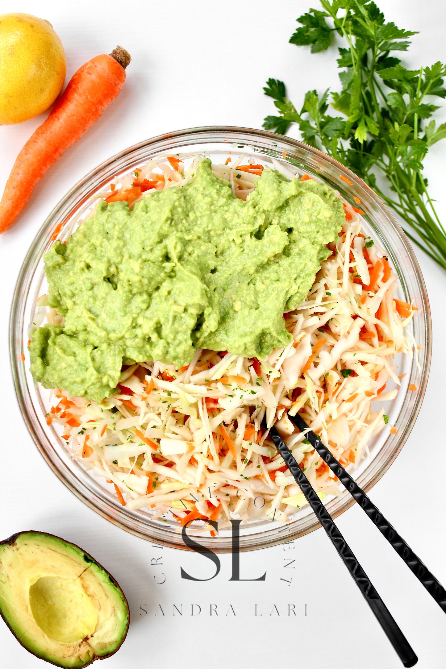 Creamy Avocado & Garlic Coleslaw - Set 4 of 4