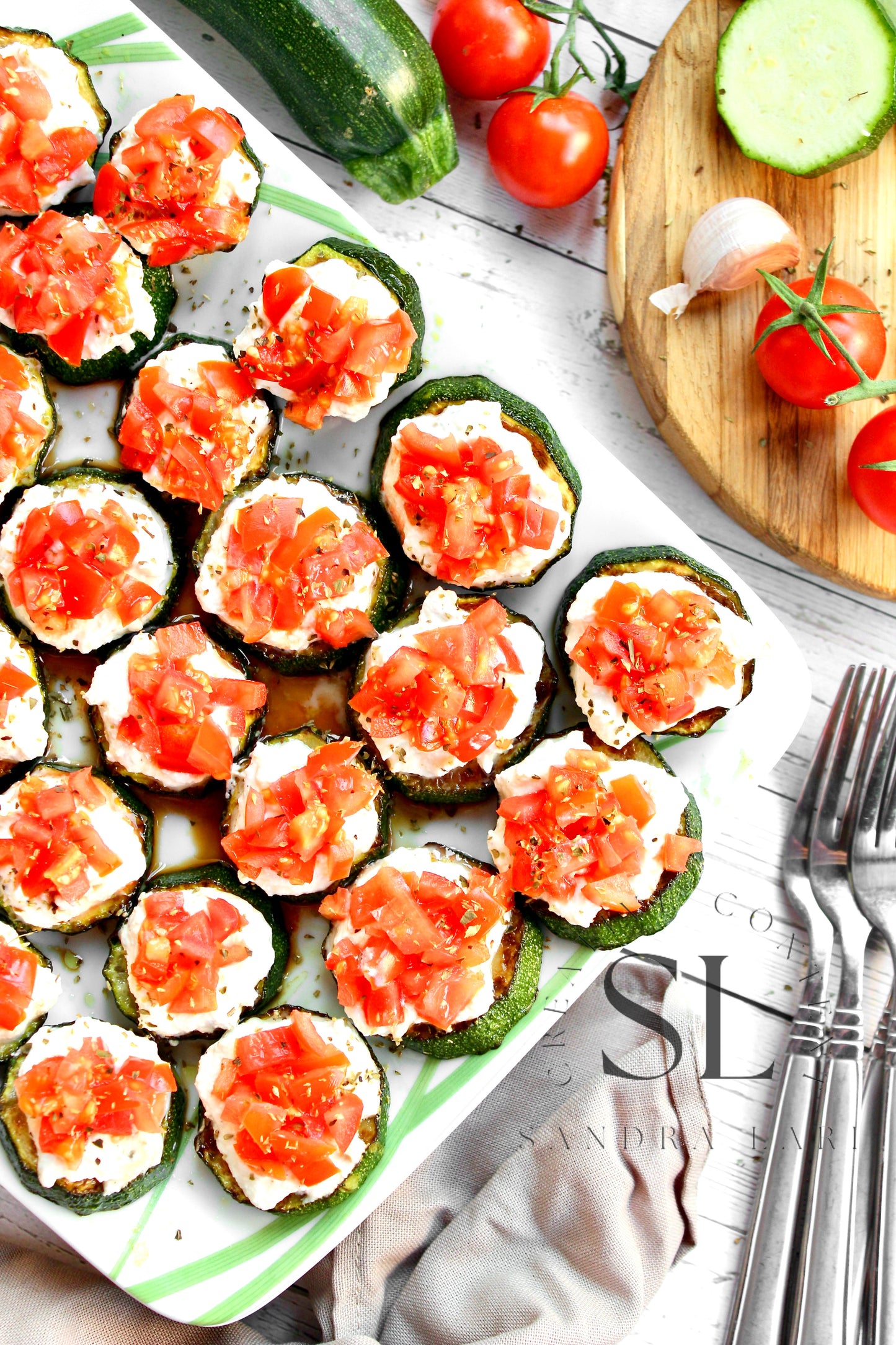 Zucchini Bites with Ricotta Cheese & Tomatoes - Exclusive