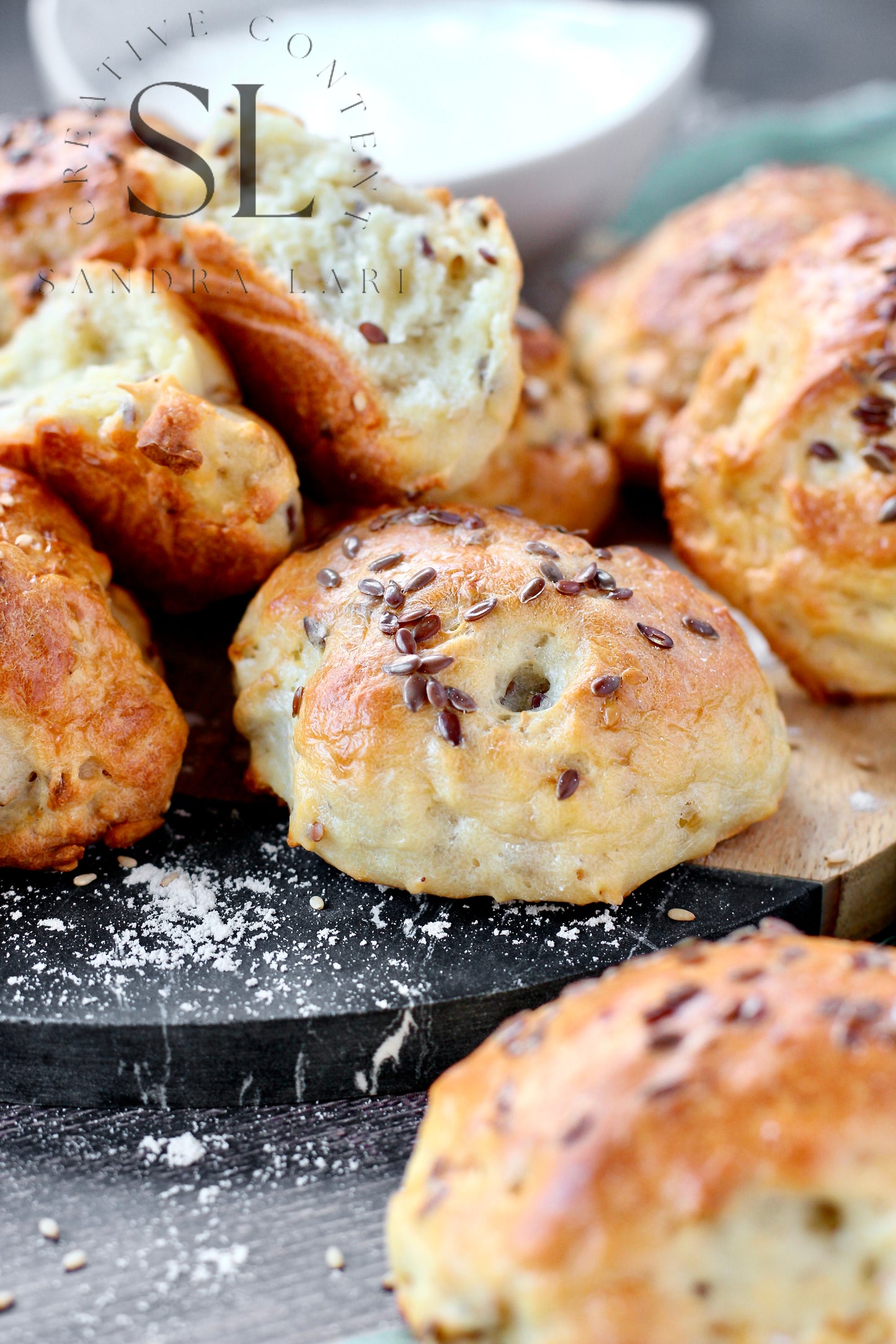 Rustic No Yeast Bread Mini Rolls - Set 2 of 4