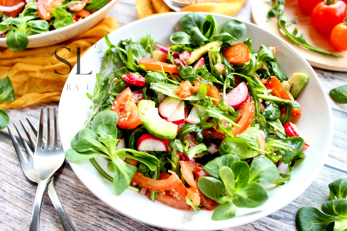 Spring Arugula & Avocado Salad - Set 1 of 3