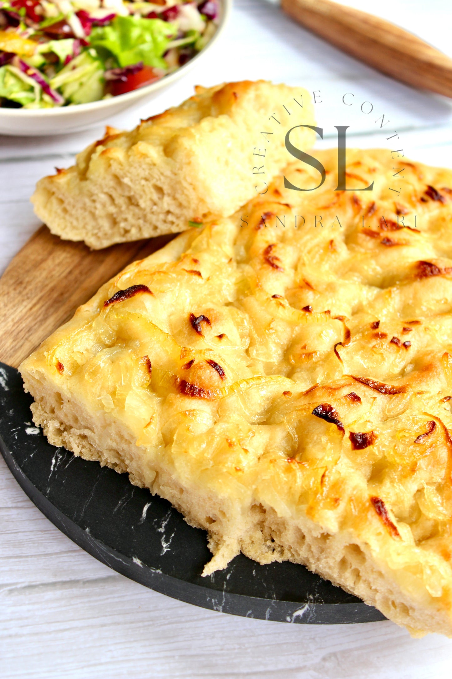 Easy Sourdough Focaccia with Caramelized Onions Set 3 of 3