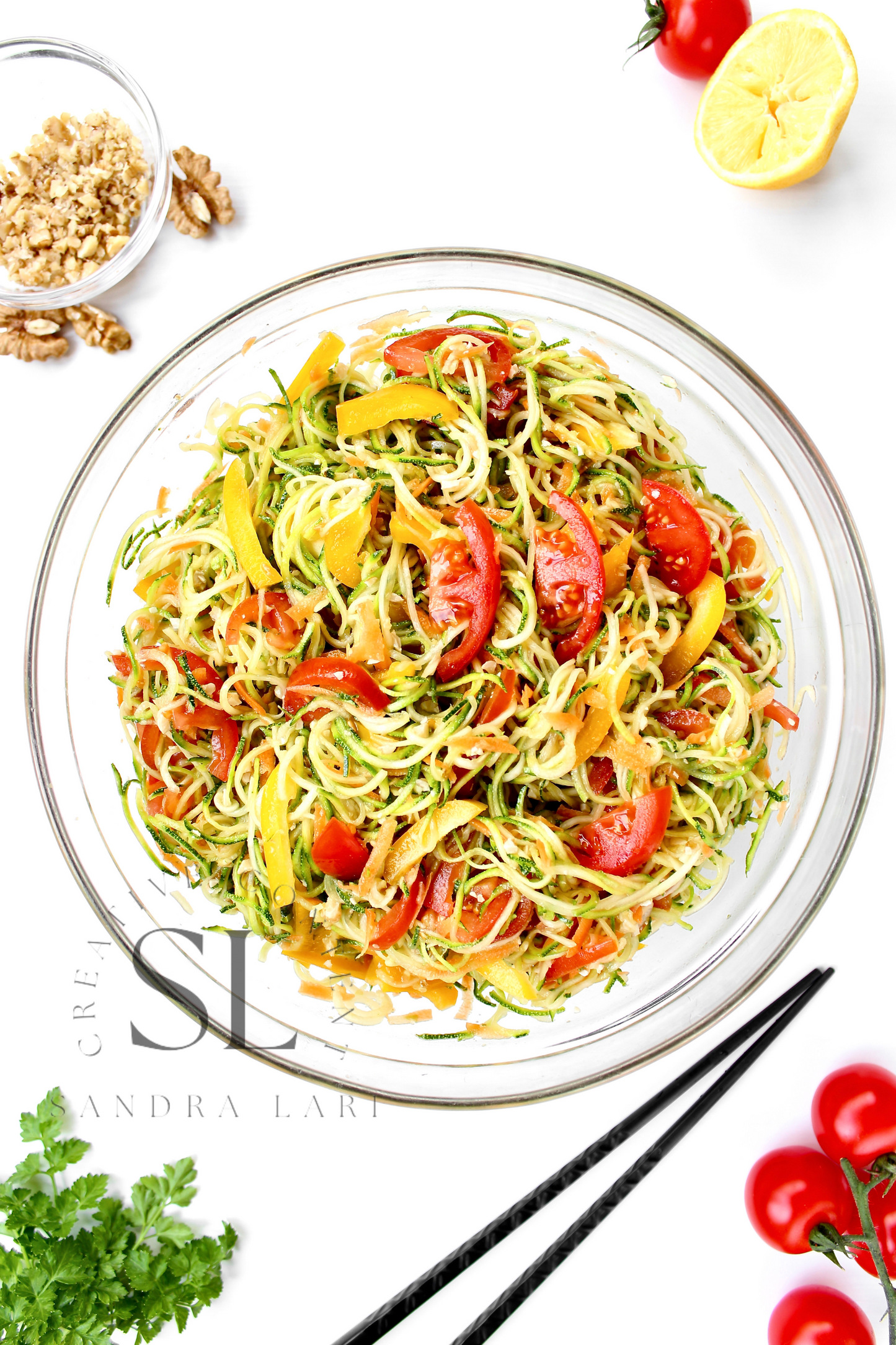 Raw Zucchini Spaghetti Salad - Set 2 of 3