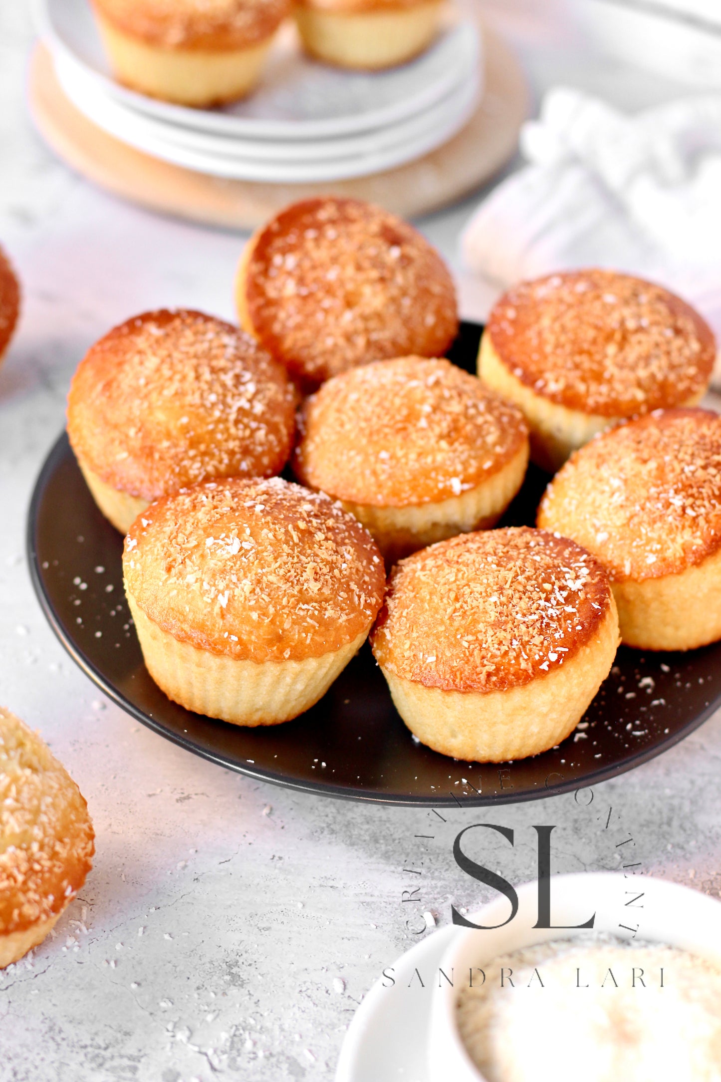 Eggless Coconut Muffins (No Yeast) - Set 2 of 4