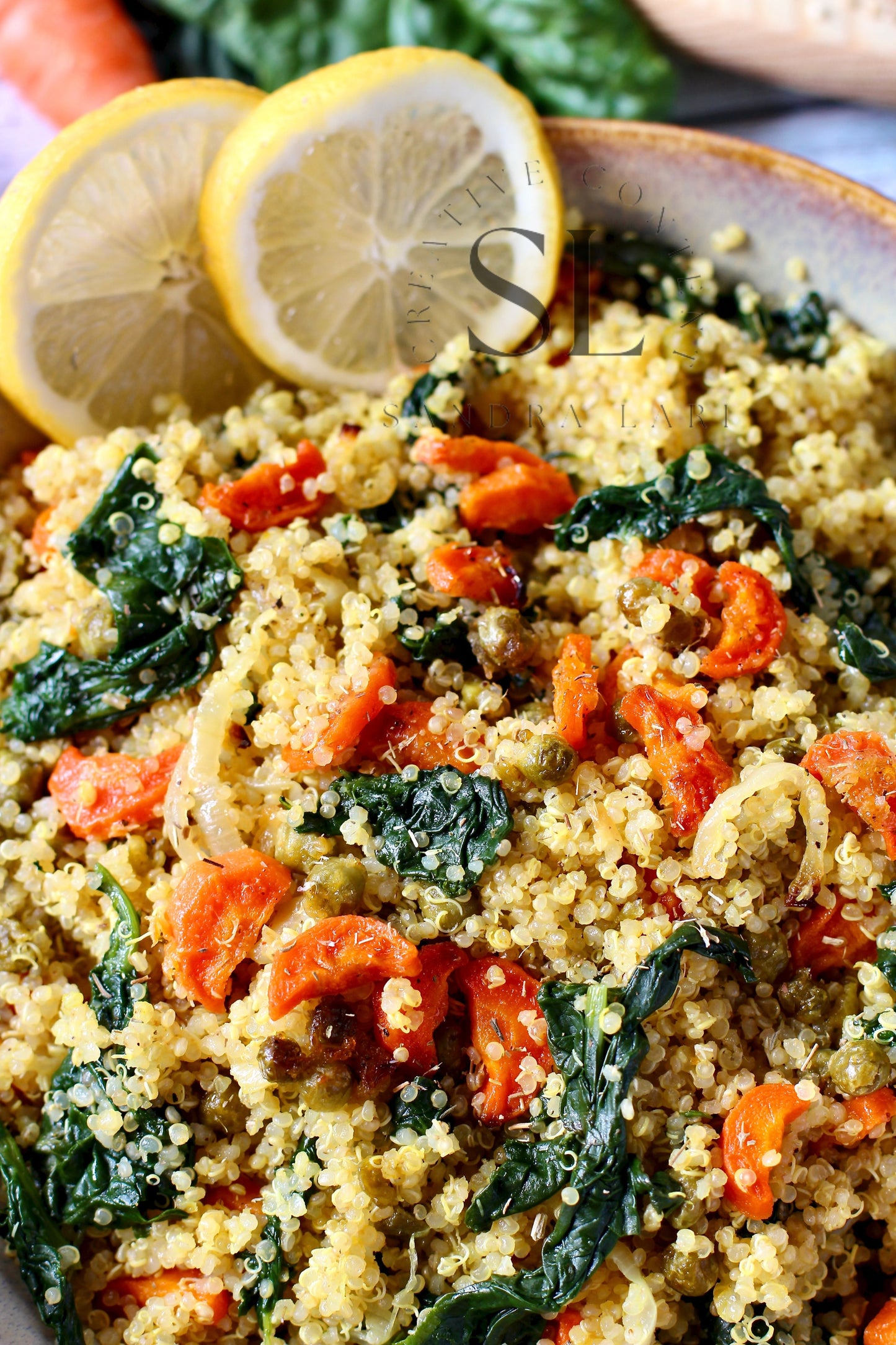 Vegan Roasted Veggies Quinoa Salad with Spinach - Set 2 of 3