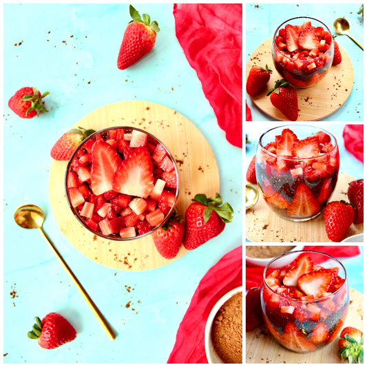 Raw Strawberry & Carob Chia Pudding - Set 1 of 3