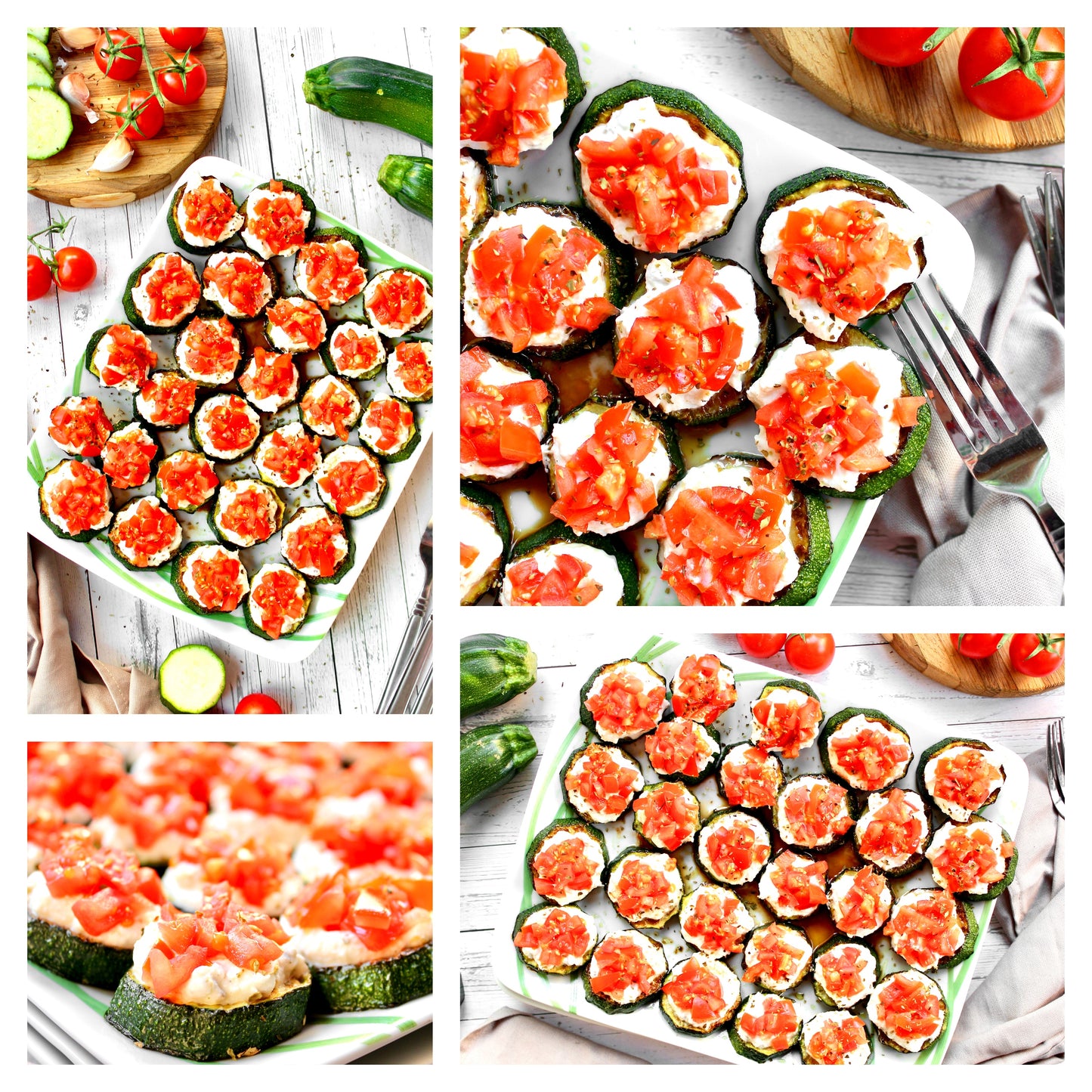Zucchini Bites with Ricotta Cheese & Tomatoes - Exclusive