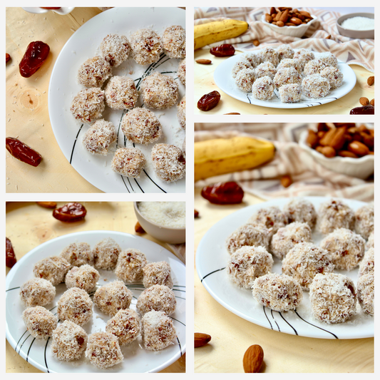 Healthy Raw Coconut Almond Bites - Set 1 of 3